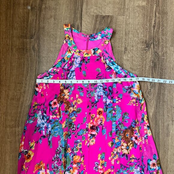 Betsey Johnson Pink Floral Tank Dress Sz 4 - Picture 4 of 12